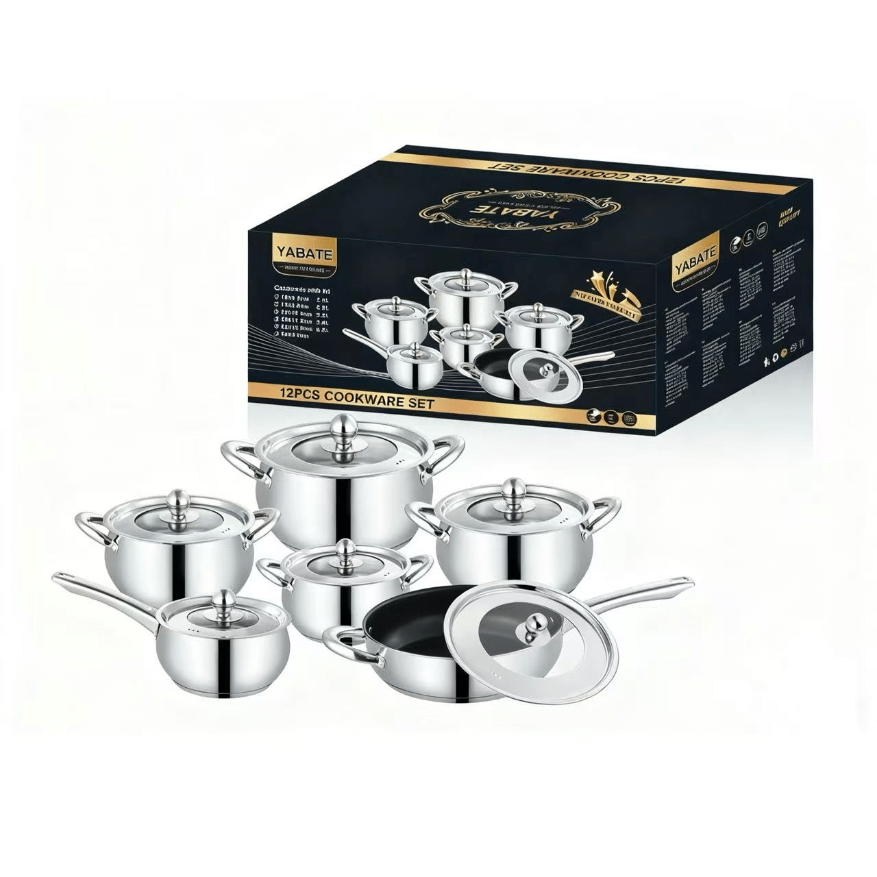 Apple pot set 6-piece (natural color)