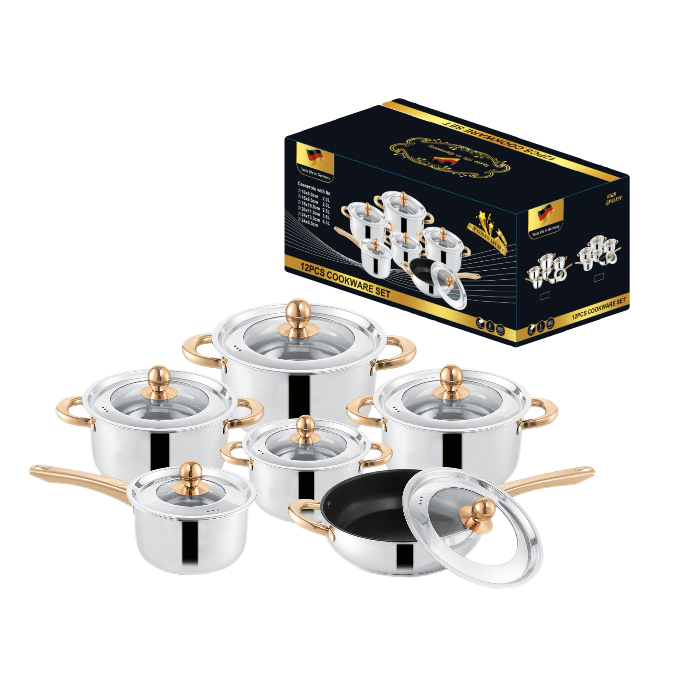 Apple Pot Set 6-Piece (Type B)
