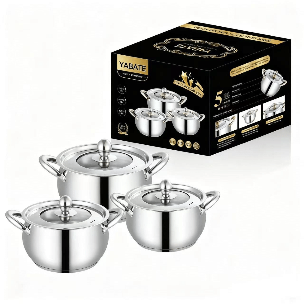 Apple pot set (3-piece set)