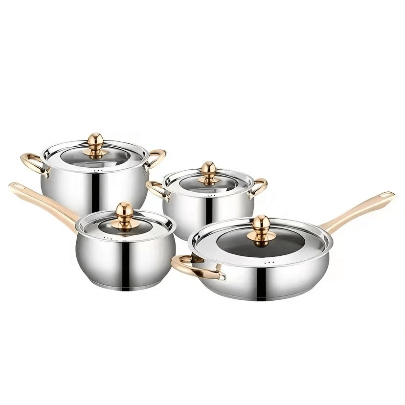 Apple pot set 4-piece (Gold)