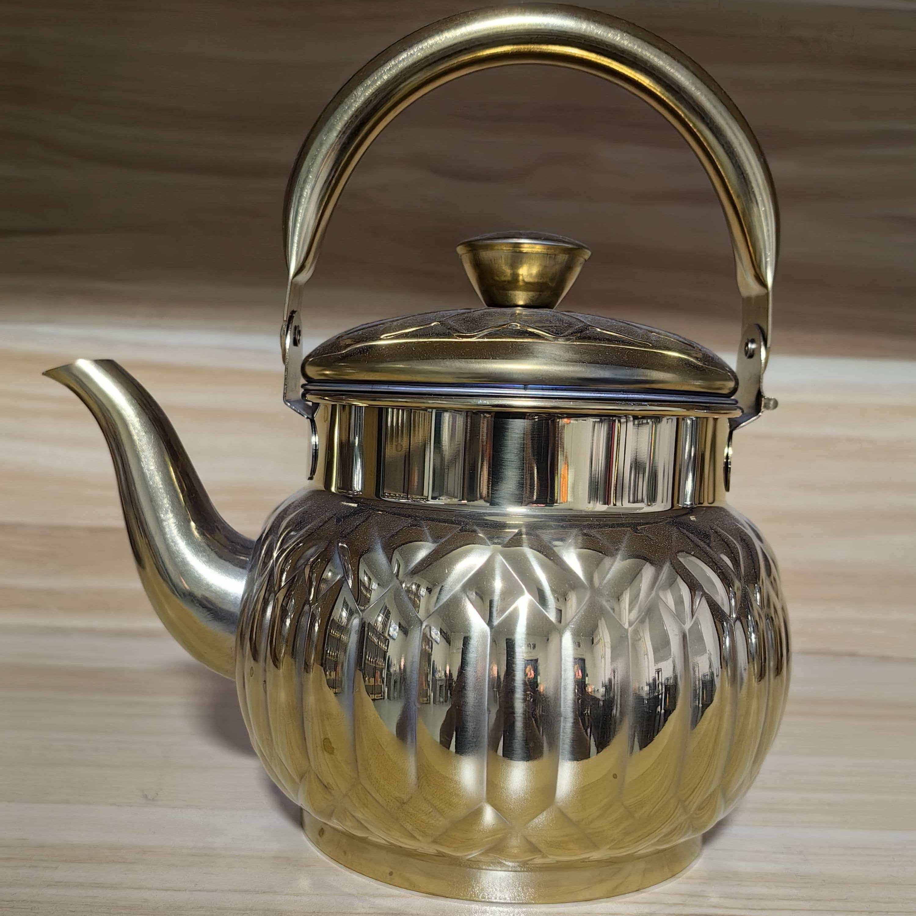 Diamond Pattern Stainless Steel Tea Kettle