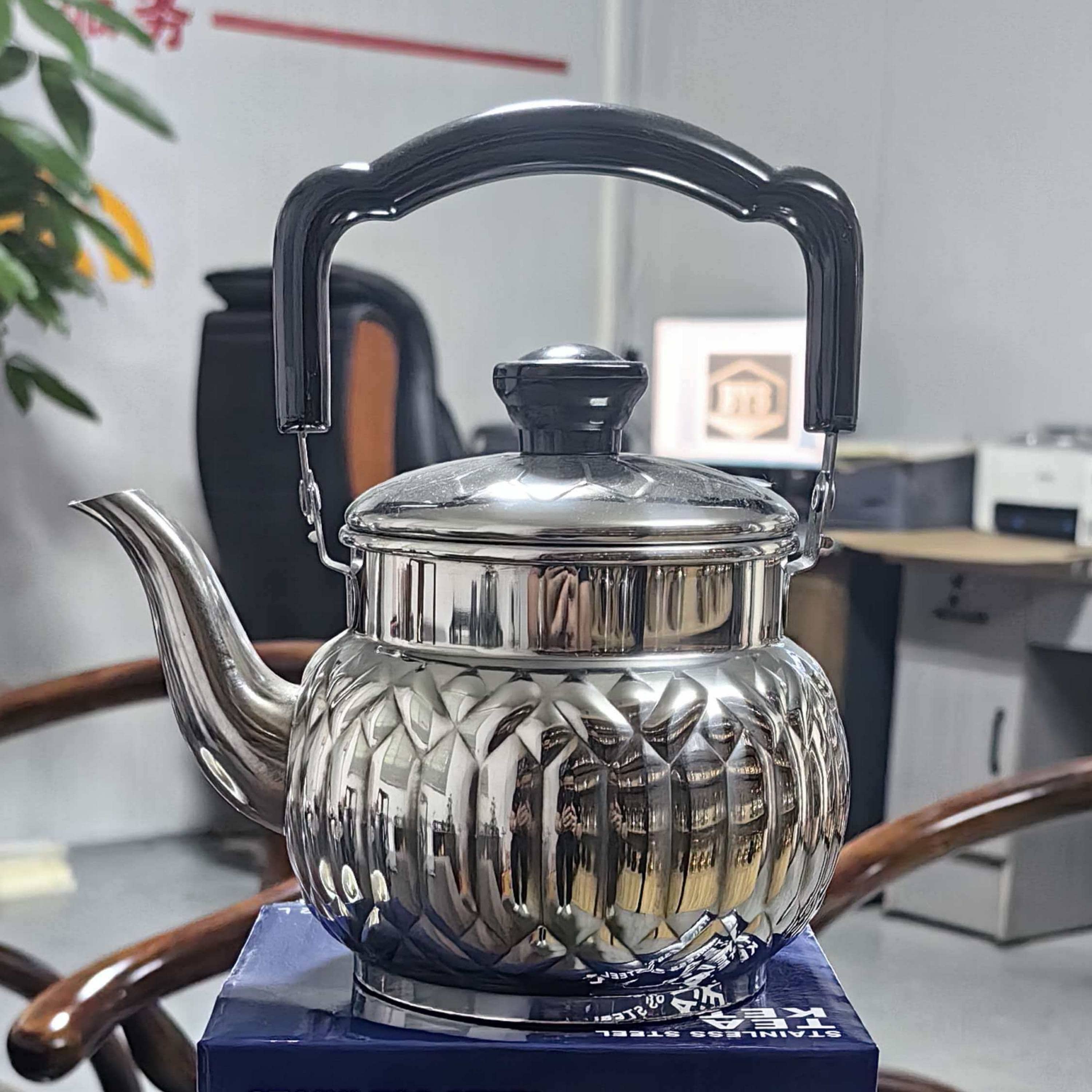 Diamond Pattern Stainless Steel Tea Kettle