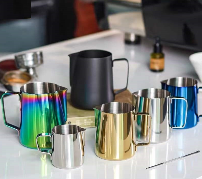 Stainless steel latte art pitcher