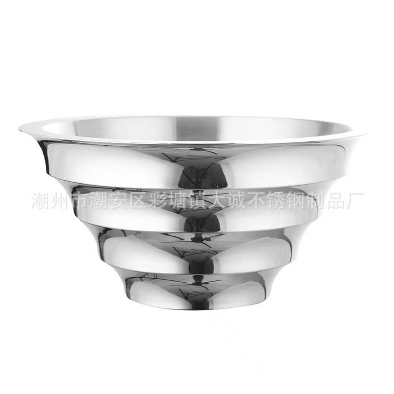 Stainless steel salad bowl