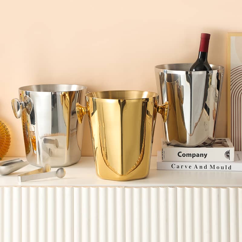 Stainless steel hexagonal champagne bucket
