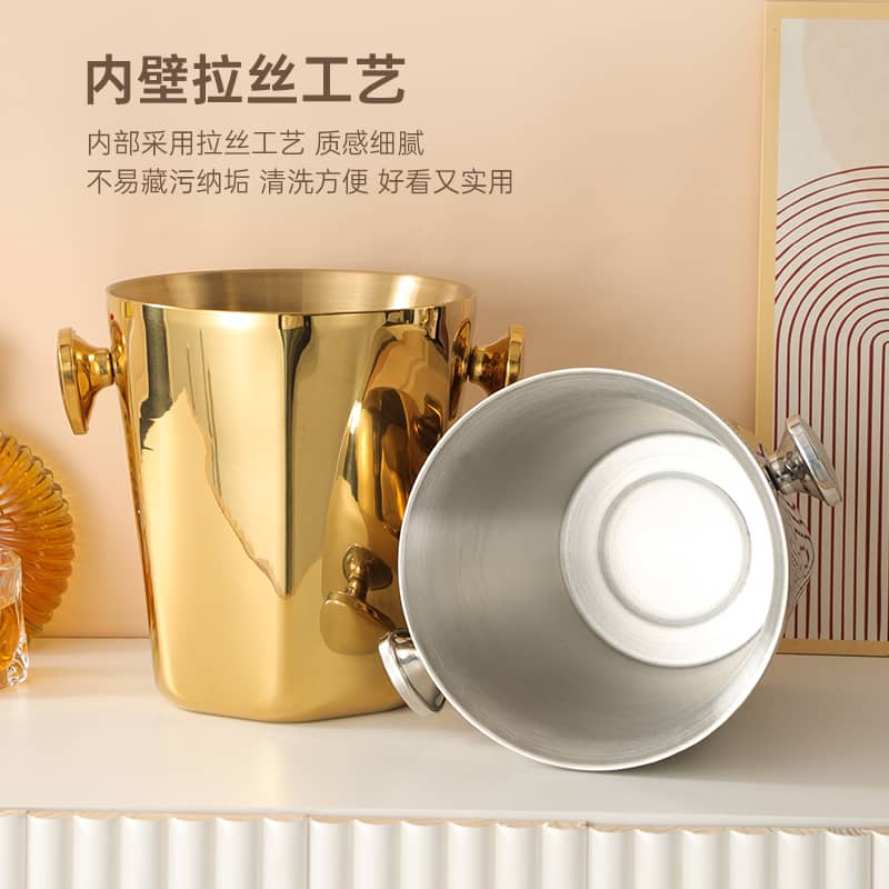 Stainless steel hexagonal champagne bucket