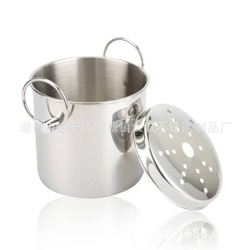 Single-wall stainless steel ice buckets