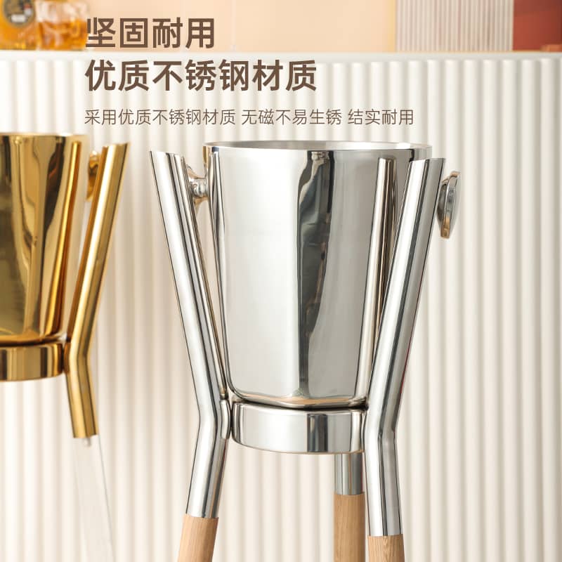 Stainless steel hexagonal champagne bucket