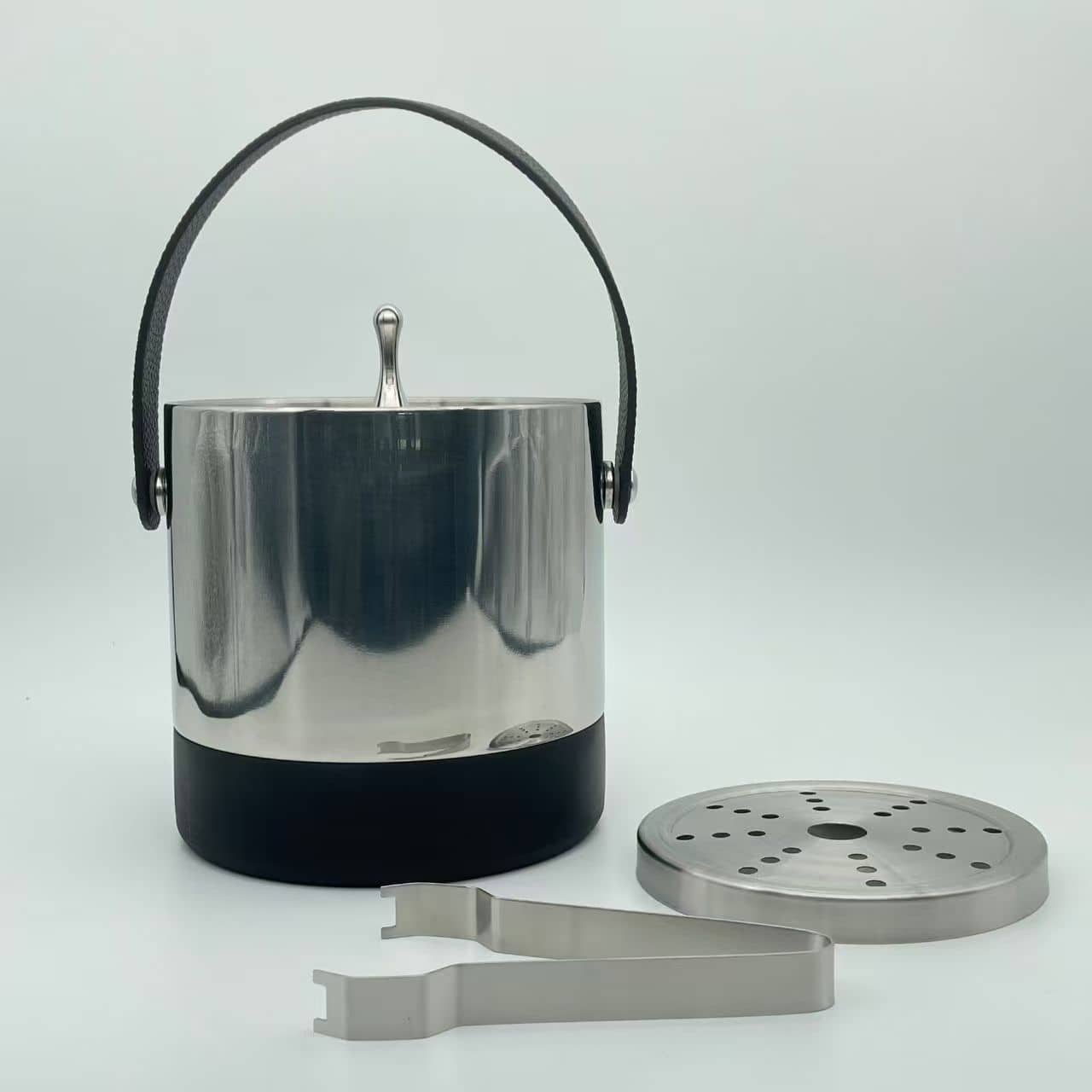 Double-wall stainless steel ice bucket
