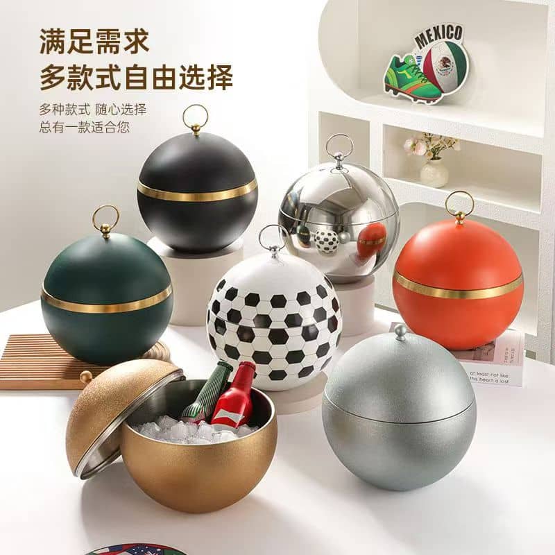 Double-wall stainless steel ice bowl