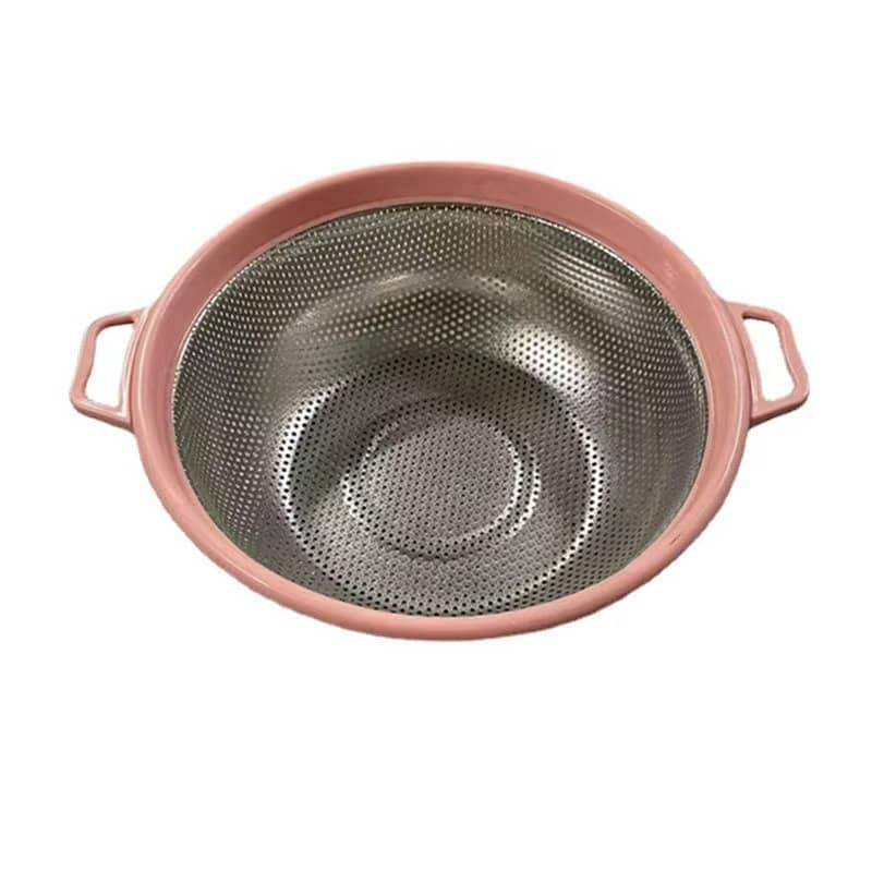 Round Fine Hole Basket with Plastic Rim
