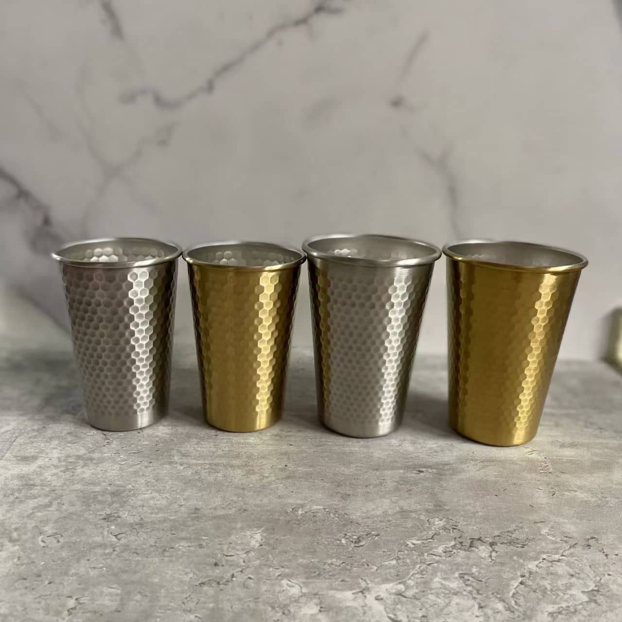 Honeycomb Textured Single Wall Stainless Steel Cup