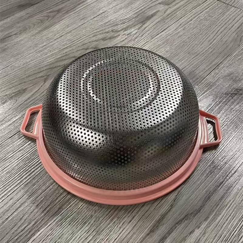 Round Fine Hole Basket with Plastic Rim