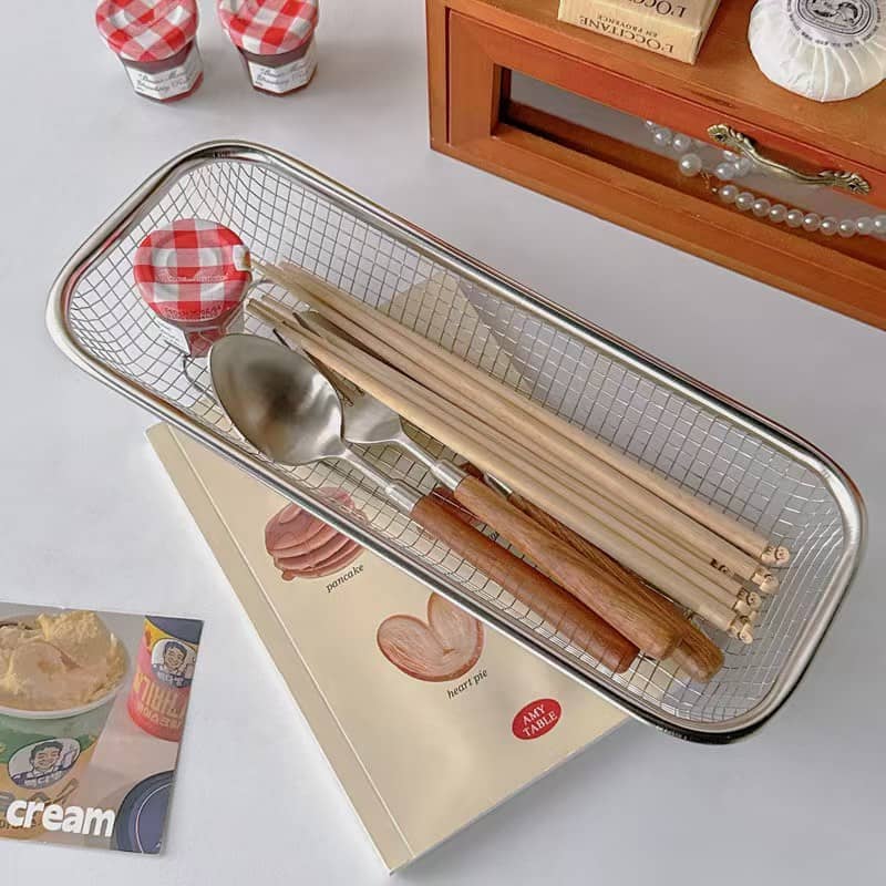 Rectangular Grid Storage Basket