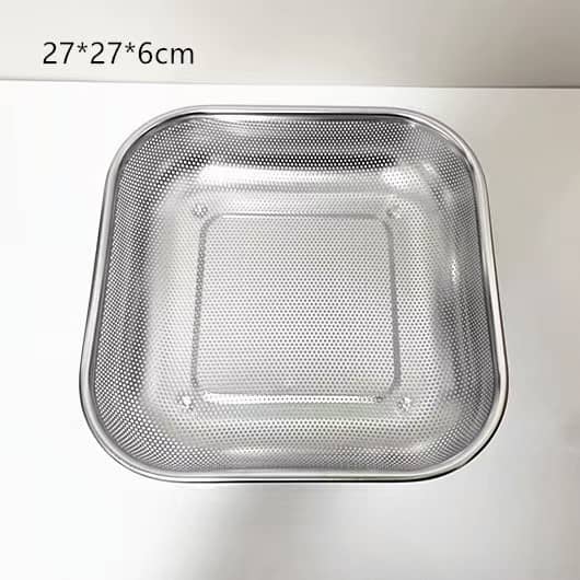 Square draining basket