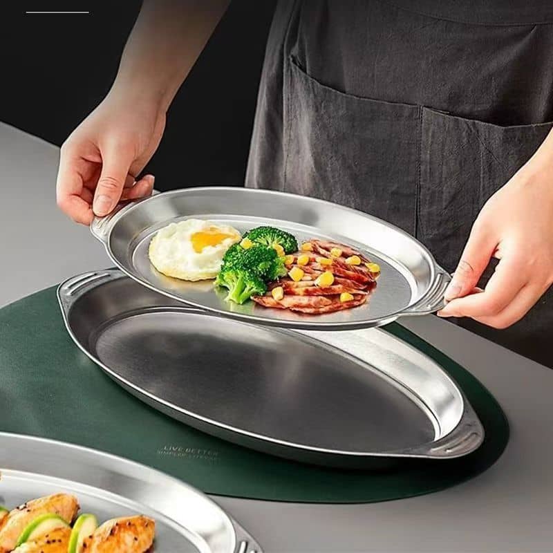 Stainless Steel Oval Fish Platter