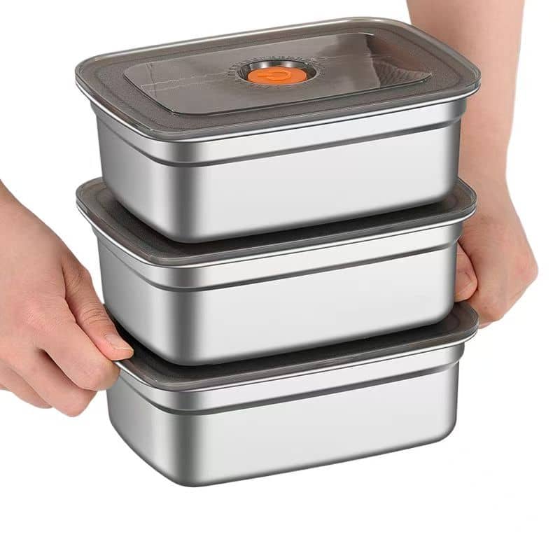 Rectangular Stainless Steel Food Storage Container