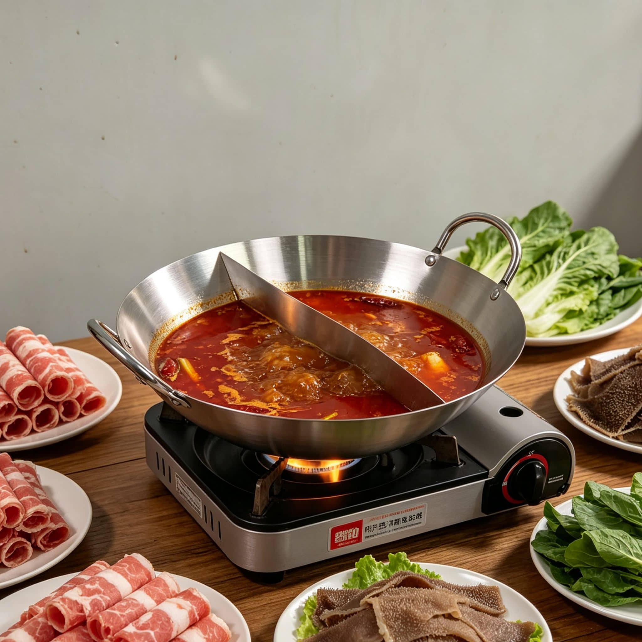 Commercial Round Bottom Double Flavor Hot Pot