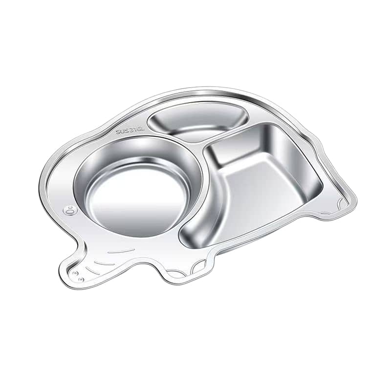 Elephant Style Stainless Steel Food Tray