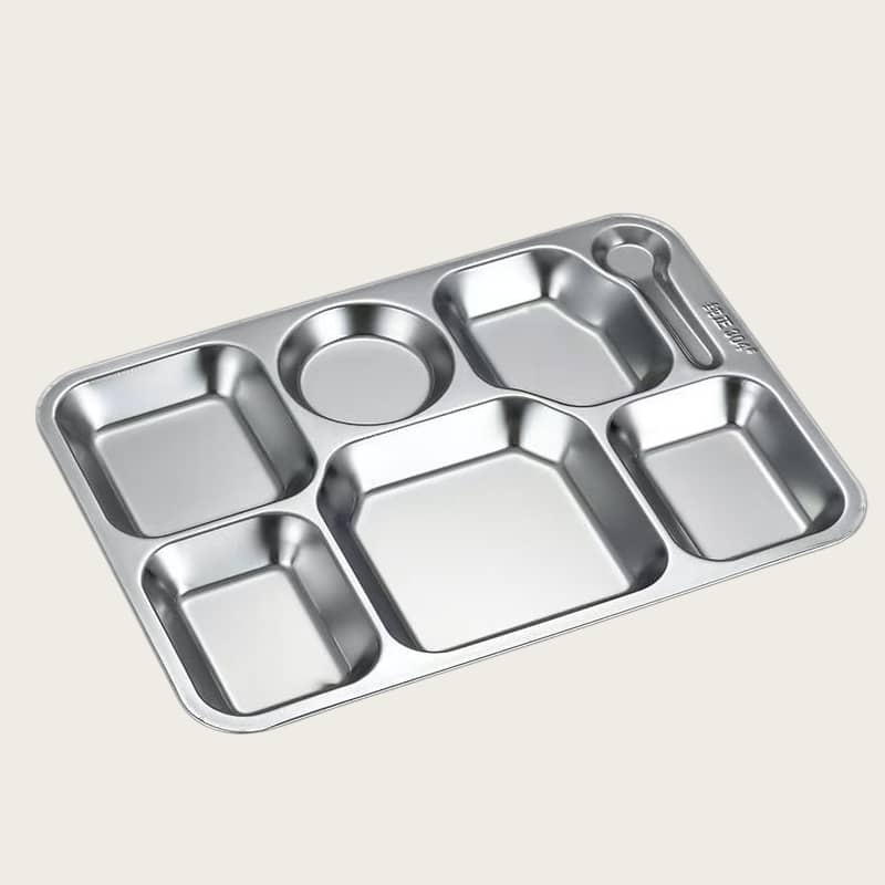 Chinese-style large 7-compartment food tray
