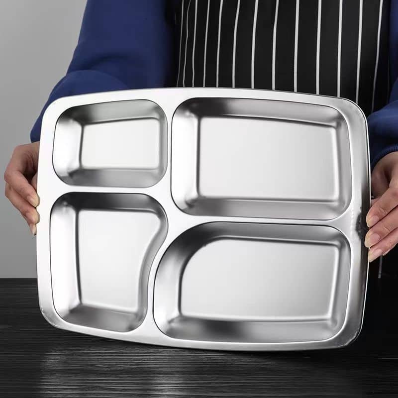 4-compartment food tray