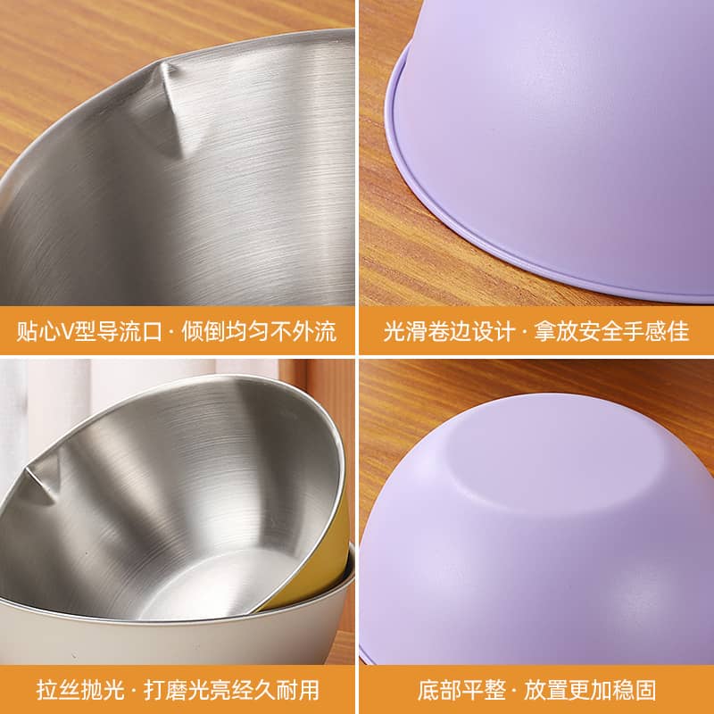 colored salad bowls