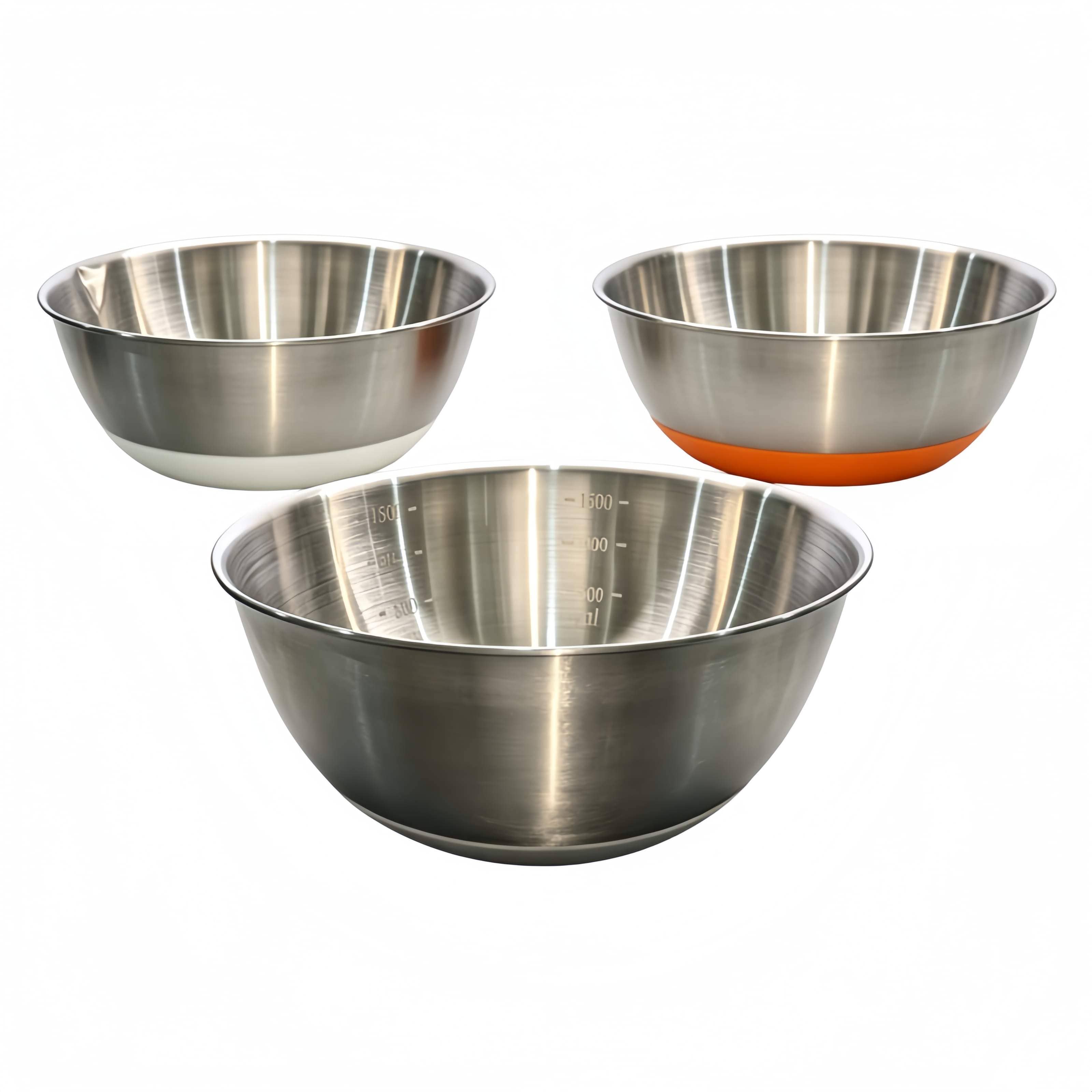 salad bowls (non-slip silicone base)