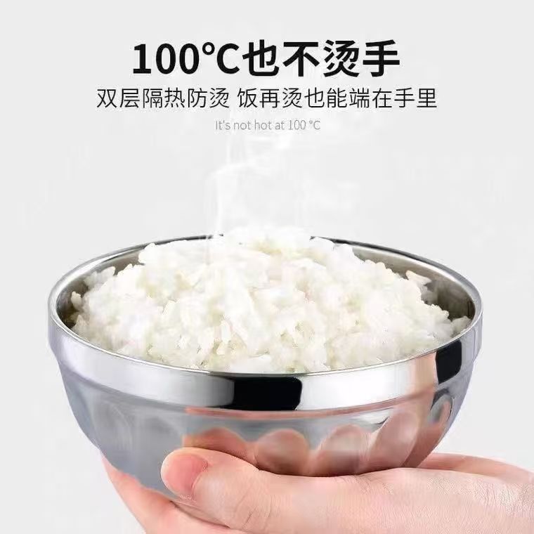 Double-layer anti-scald bowl
