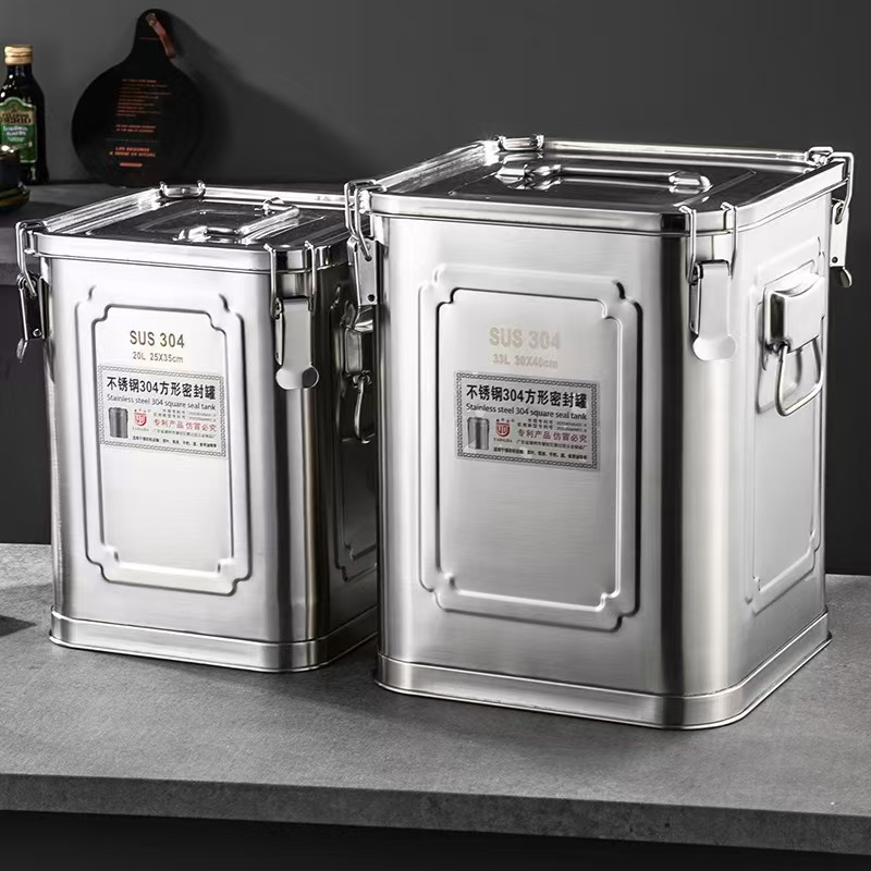 Square airtight food bucket