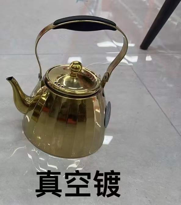 Striped stainless steel kettles