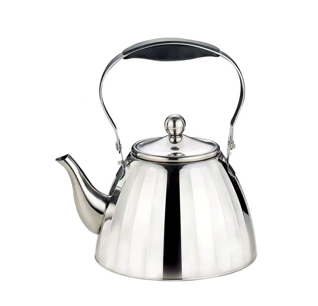 Striped stainless steel kettles