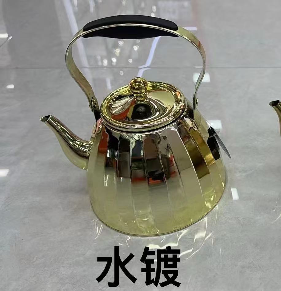 Striped stainless steel kettles