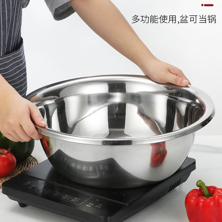 Large stainless steel basin