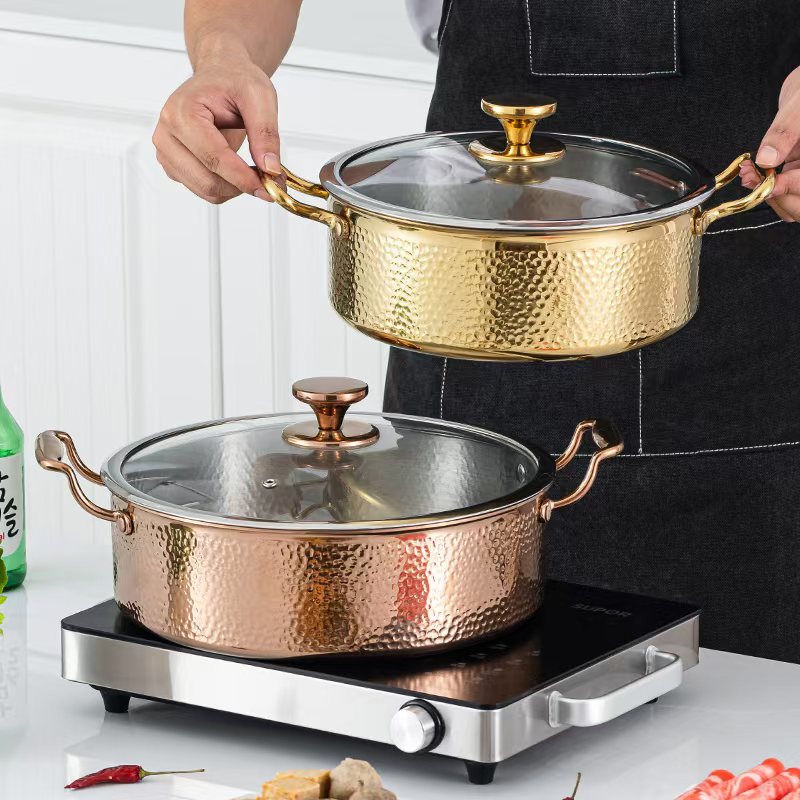 Three-layer steel hot pot