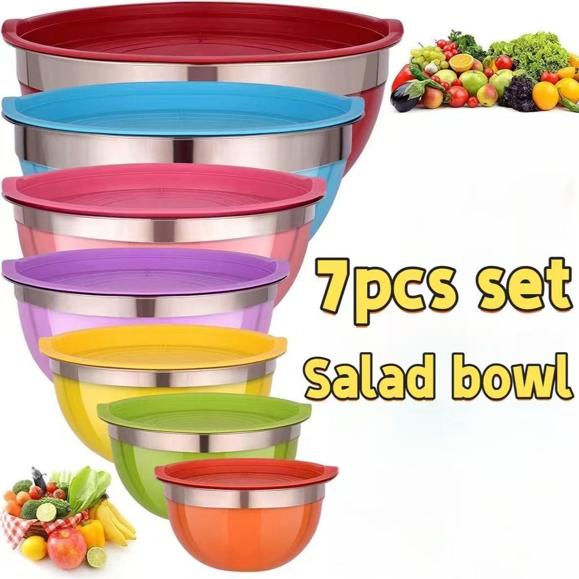 Stainless steel salad bowl