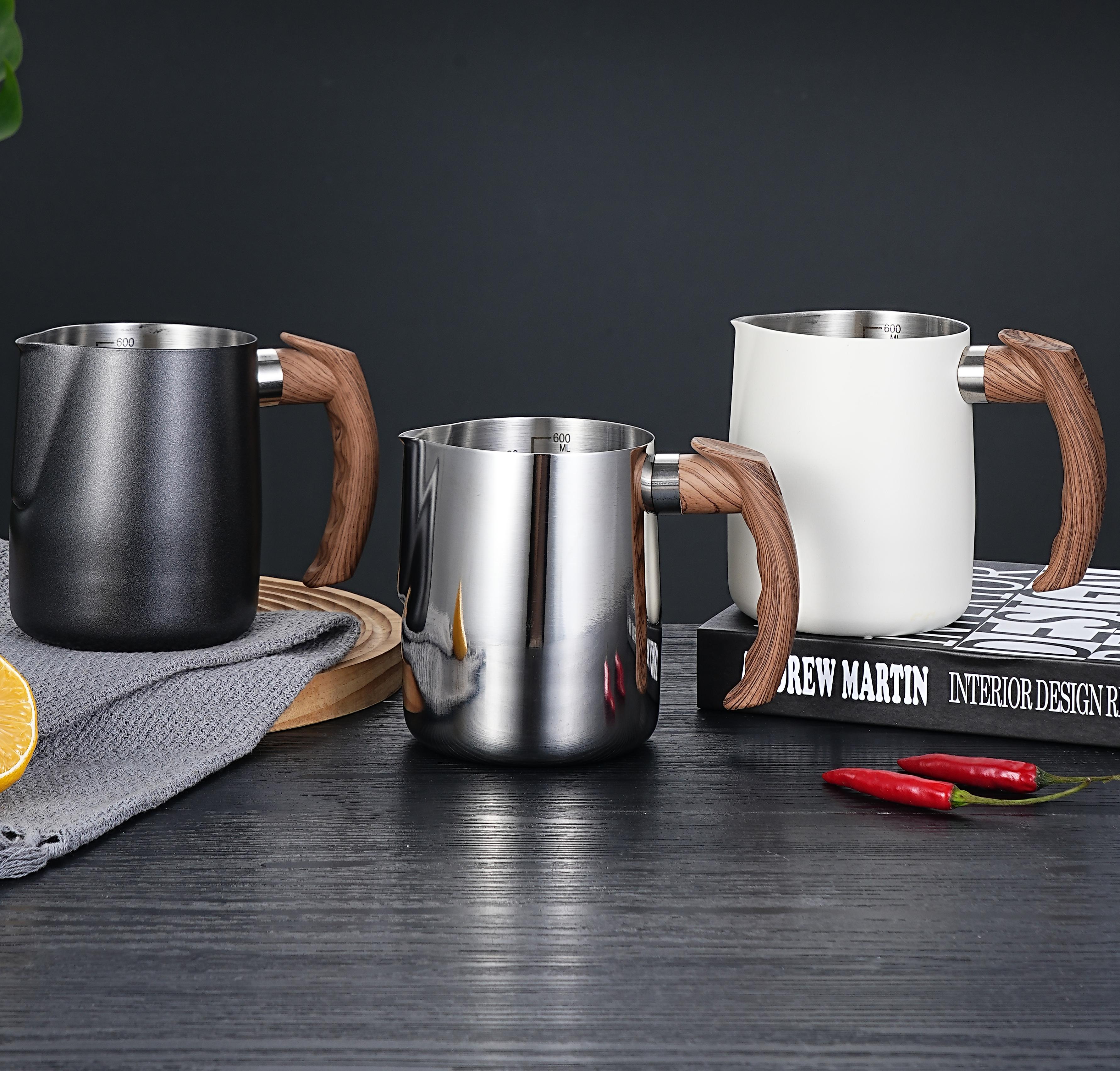 Latte Art Pitcher with Heat Insulated Handle