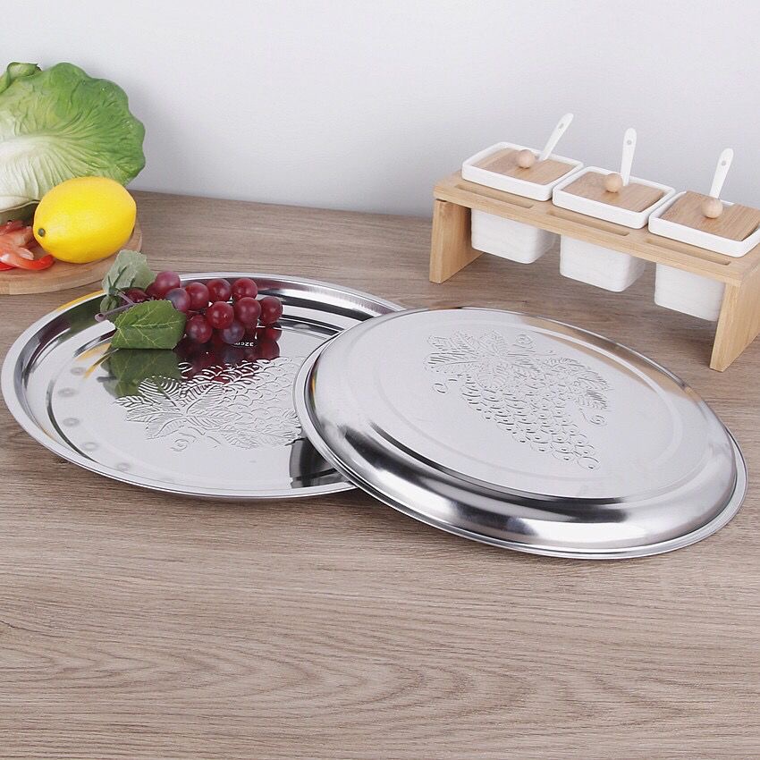 Relief grape pattern plate
