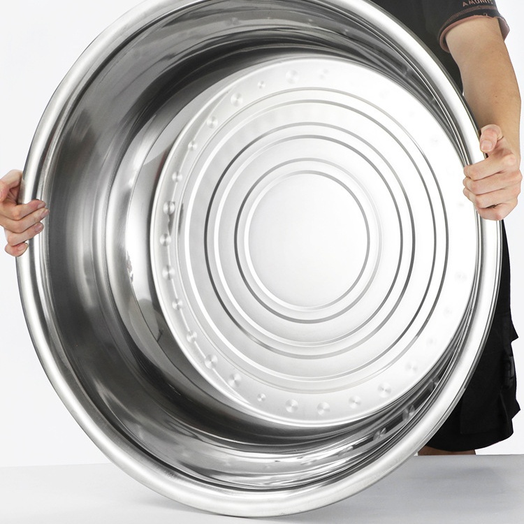 Large stainless steel basin