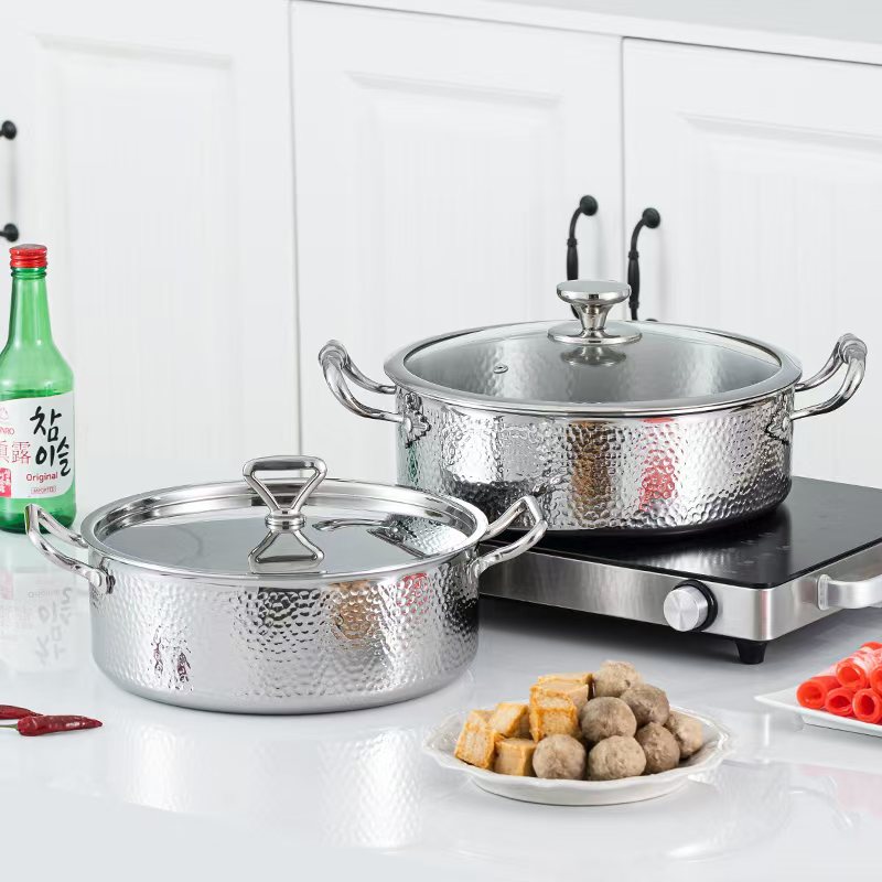 Three-layer steel hot pot