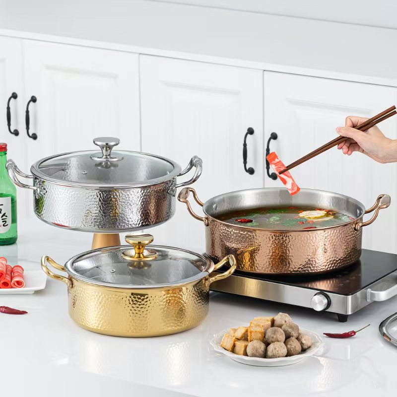 Three-layer steel hot pot