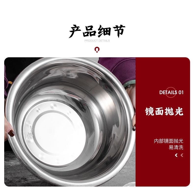 Stainless steel round basin