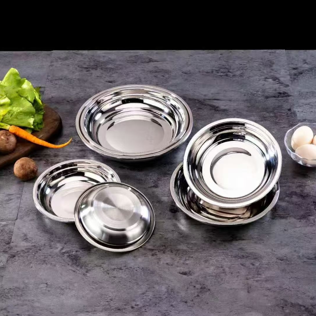 Korean soup bowl/round plate