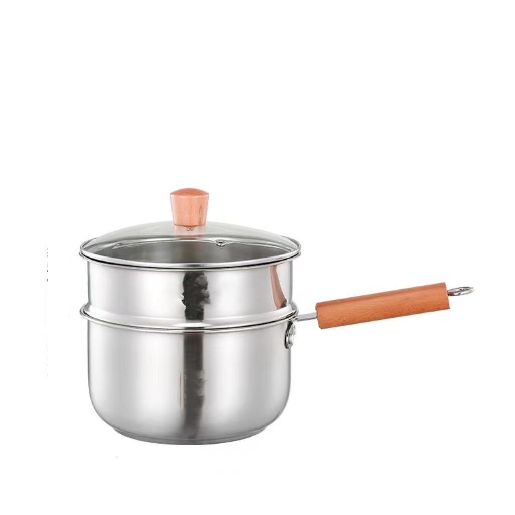 stainless‑steel milk pot