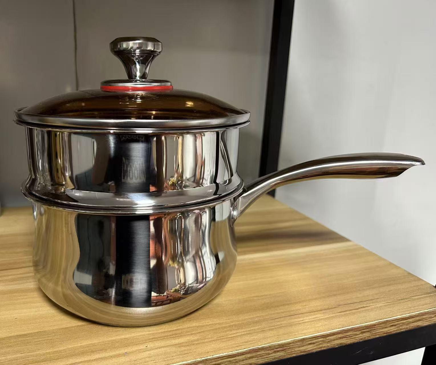 stainless‑steel milk pot 无磁奶锅