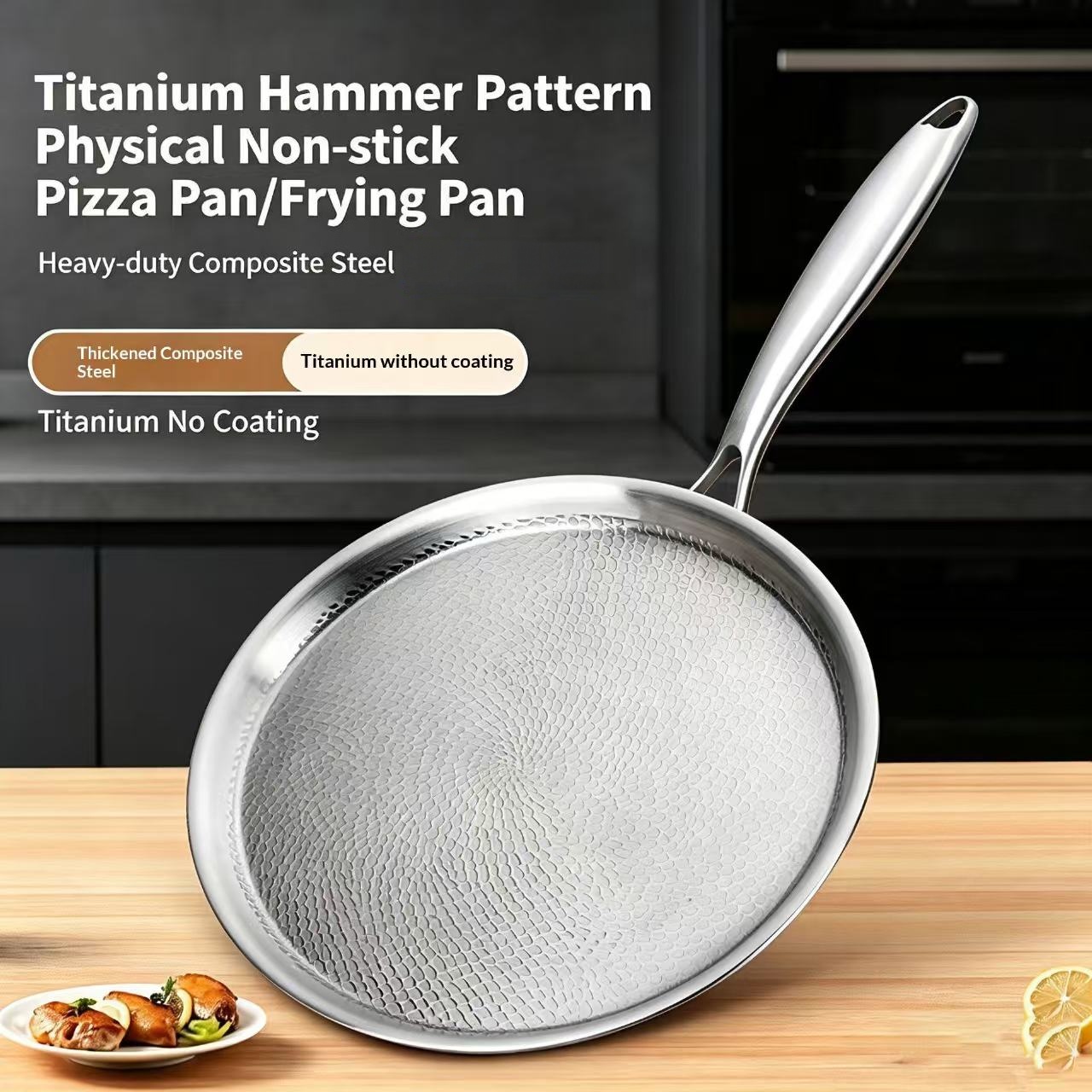 Tri-ply steel skillet